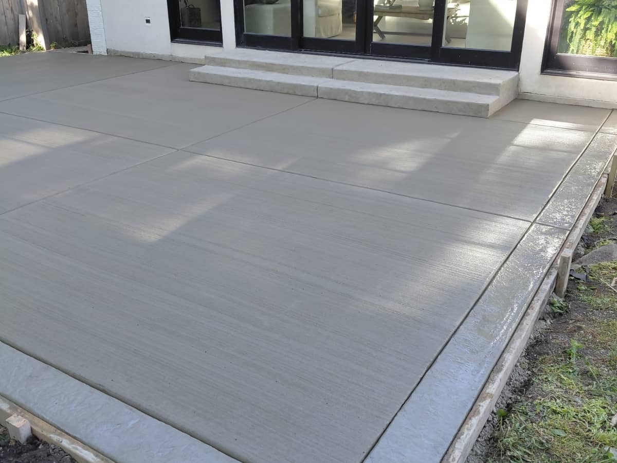 Residential concrete patio