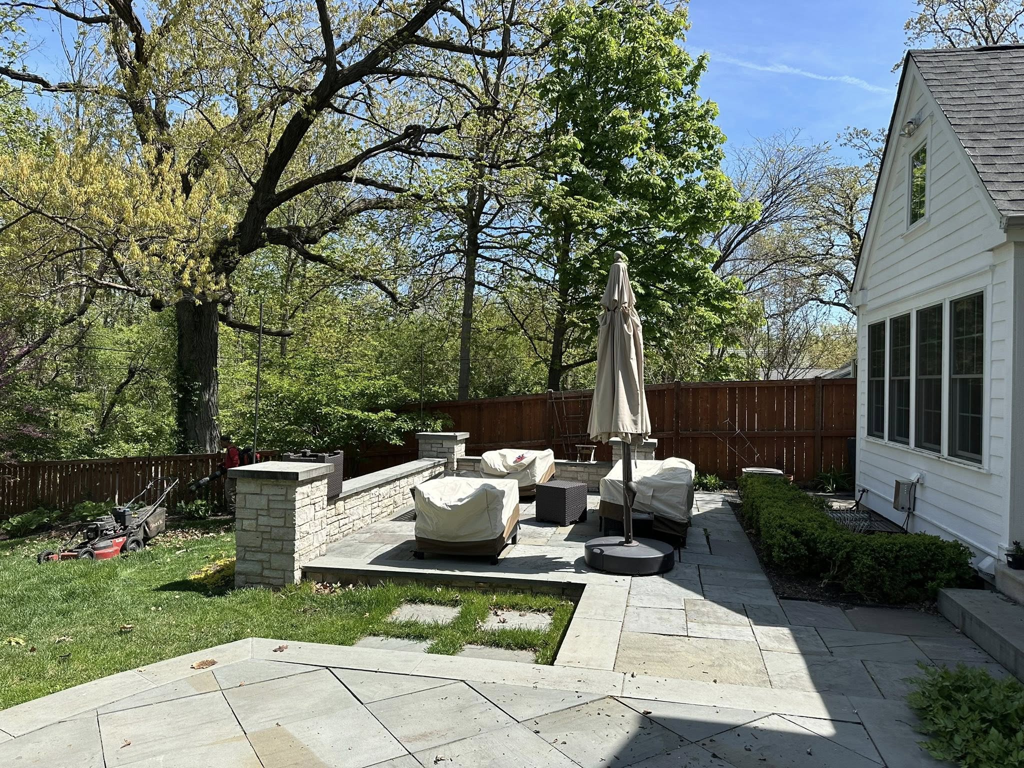 hardscaping patio installed