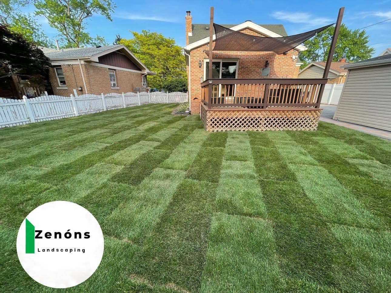 freshly cut grass with patterns