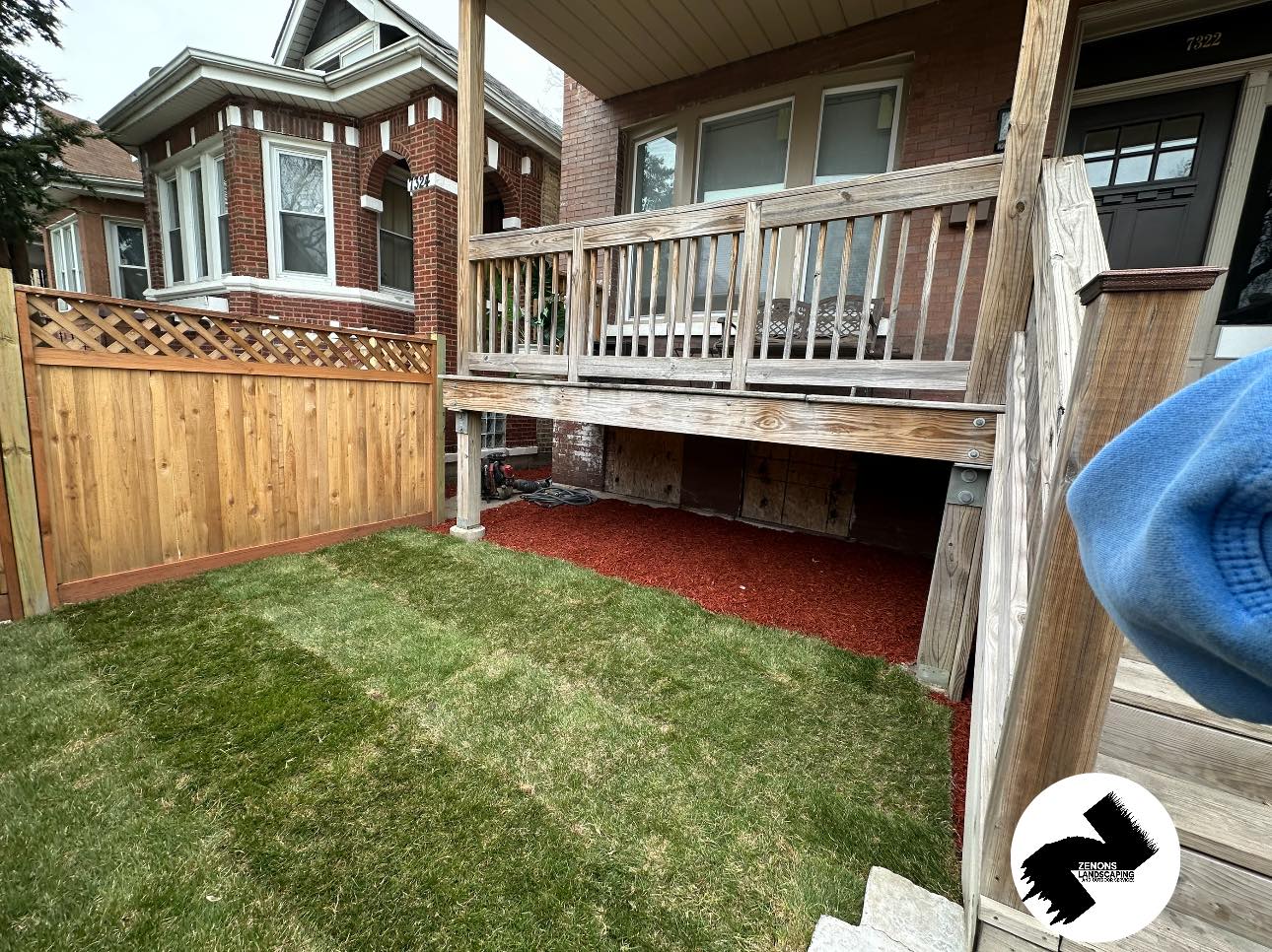 mulch and cut grass
