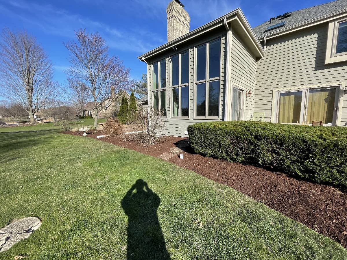 mulch installation around home Chicago